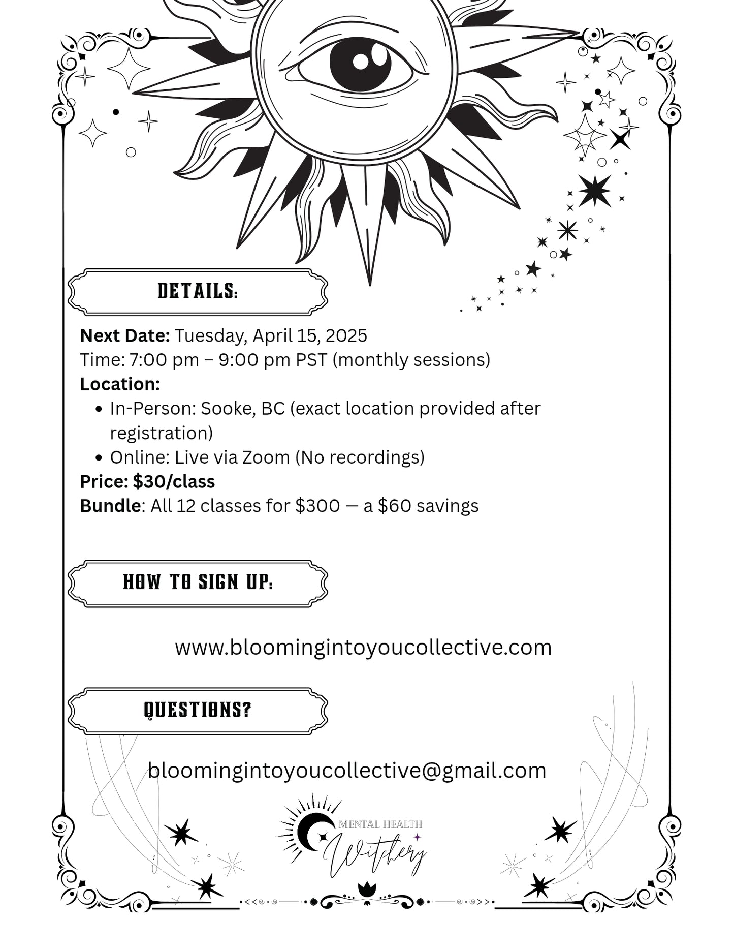Inner Child Grimoire - Drop In - please write in order instruction if zoom or in person 🩷 June 17