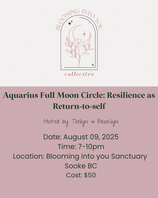 Aquarius full moon Women’s Circle: resilient as return to self